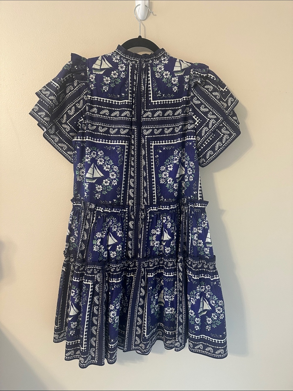 HUNTER BELL NWOT Women's Merritt Short Sleeve Dress in Bon Voyage Size XS Preppy - Picture 9 of 12